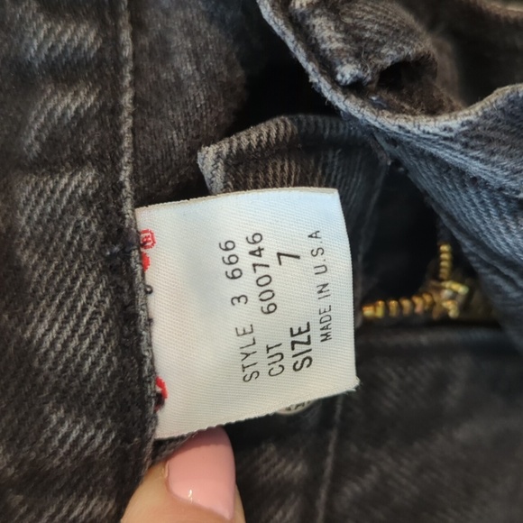 Y2K Vintage Outlaw Wanted Branded Washed Black Jeans Made In USA Women's Size 7 - Picture 10 of 13